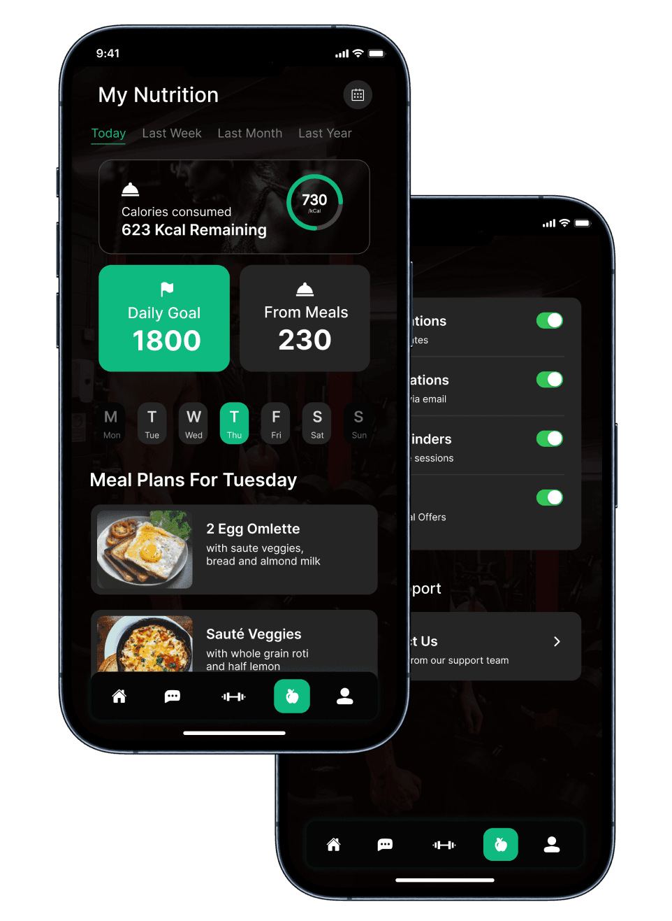 Fitwiser app result screens